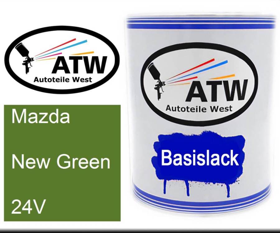 Mazda, New Green, 24V: 1L Lackdose, von ATW Autoteile West.